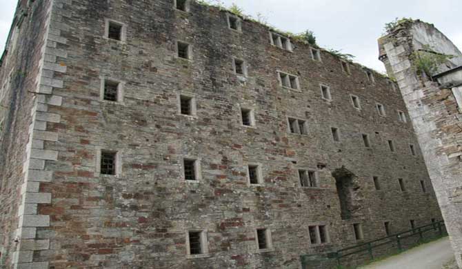 Bodmin Jail's outer wall.