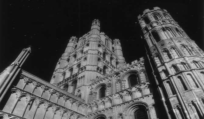 The exterior of Ely Cathedral.