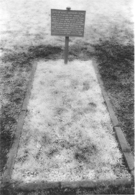 The grave of King Arthur at Glastonbury.