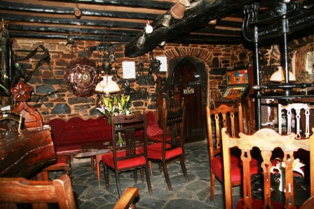An interior view of The Highwayman Inn, Devon.