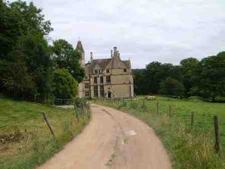 The approach to Woodchester Mansion