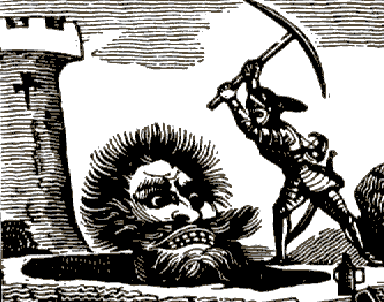 jack kills giant with his axe.