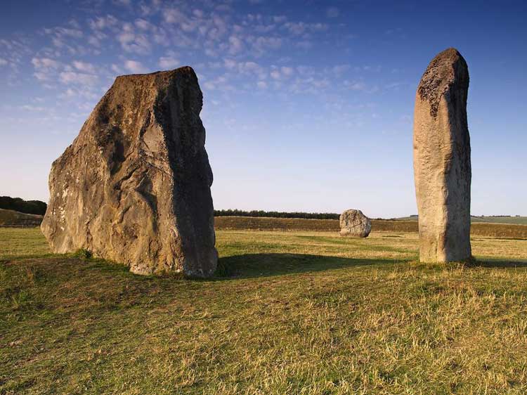 Th stones of the Avebury circle.