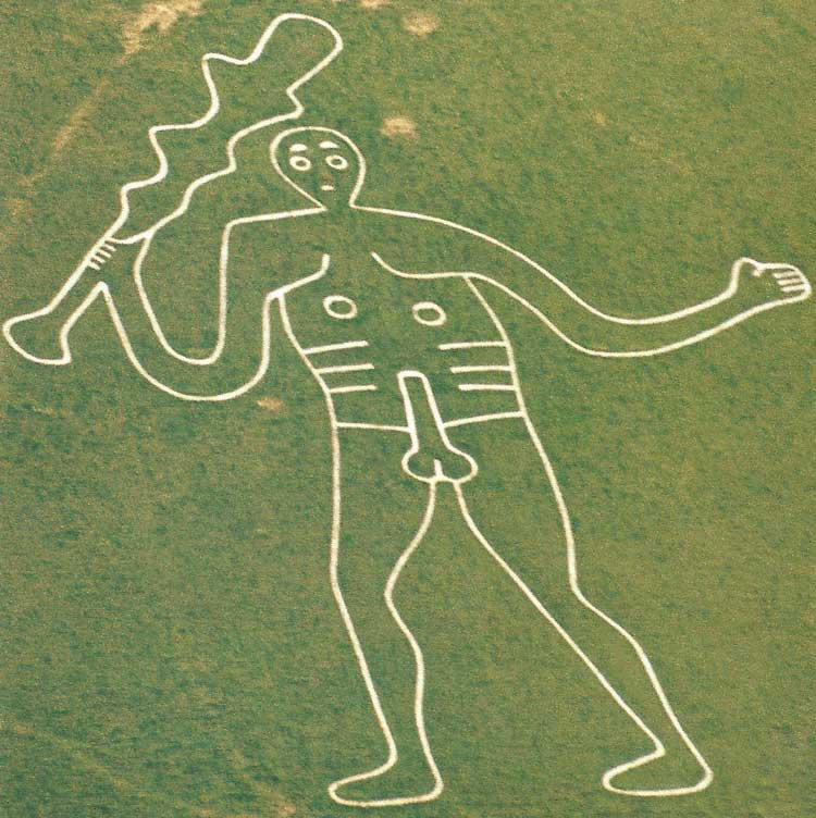 The Cerne Abbas giant.