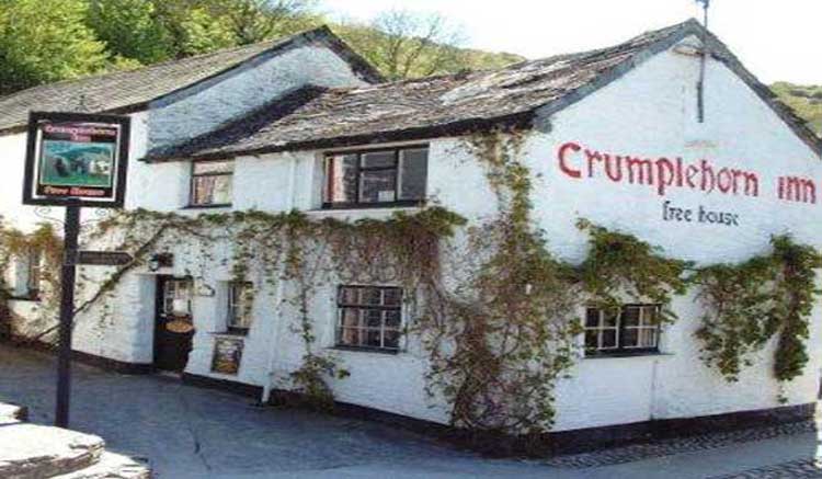 The exterior of the Crumplehorn Inn.