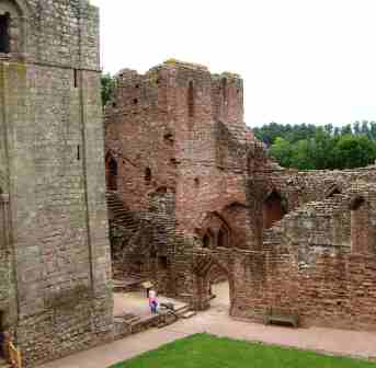 The interior of Goodrich Castle.