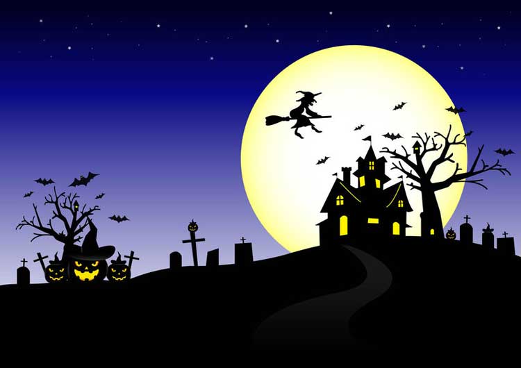 A spooky Halloween illustration.