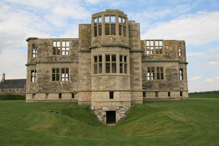 A haunted house in ruins.