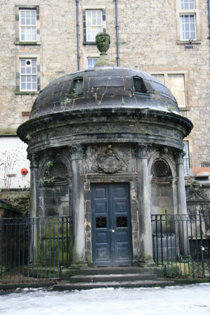 The Haunted Mackenzie Vault in Greyfriars Kirkyard, Edinburgh.