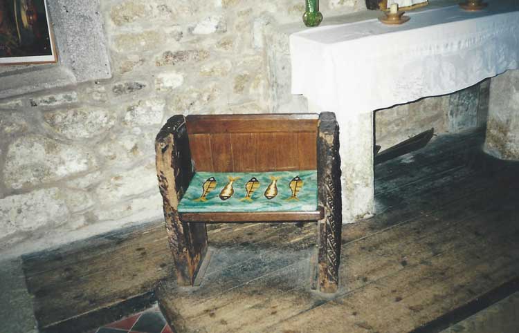 The mermaid chair in Zennor church.