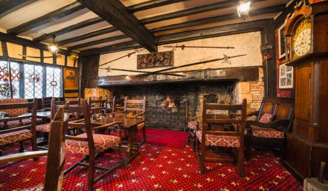 Inside the Mermaid Inn.