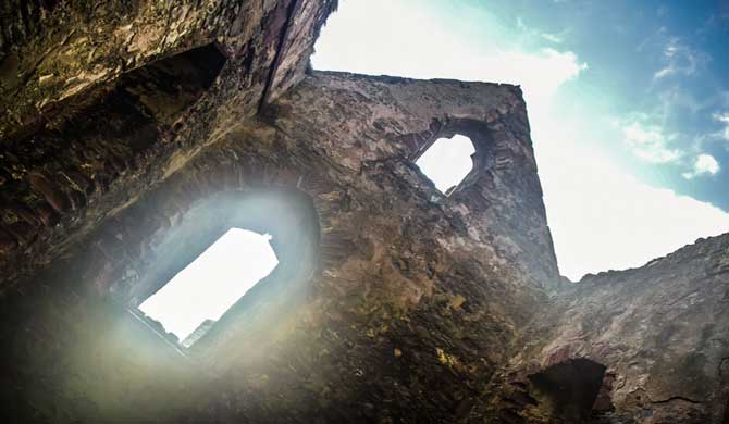 A view inside Peel Castle on the Isle of Man.