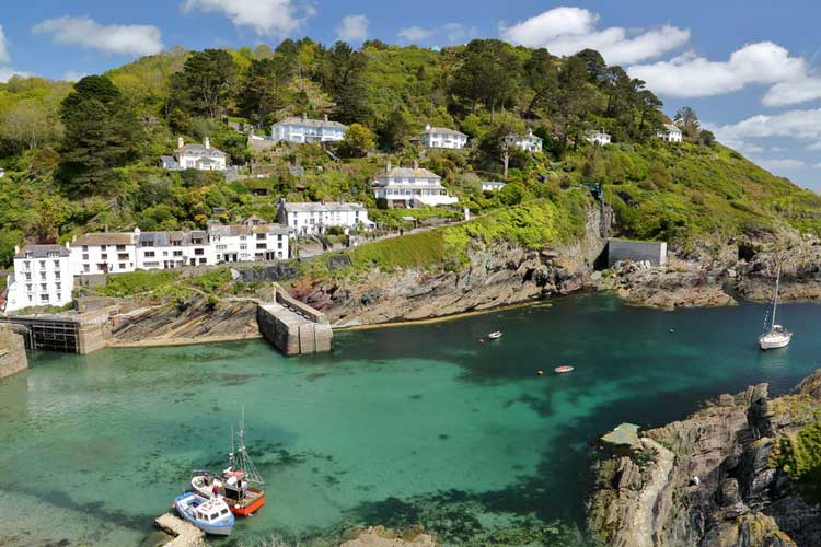 A view of the harbour at Polperro.