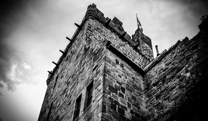 A Scottish Castle by night.