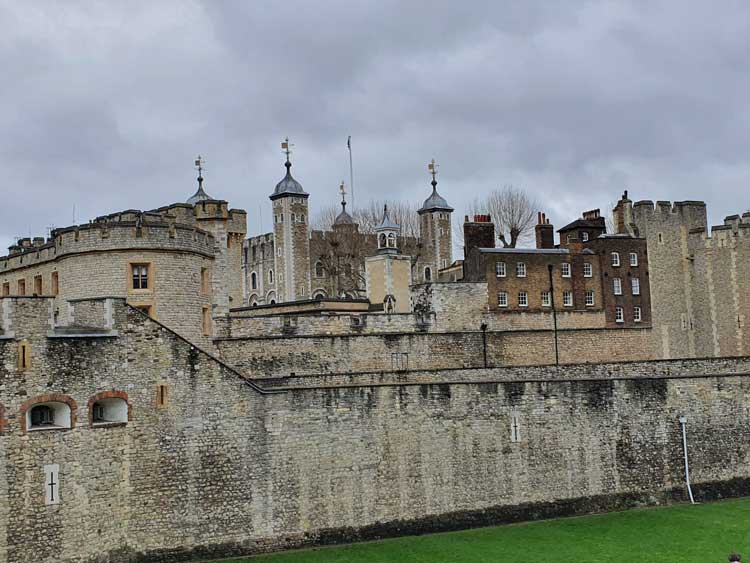 A view of the Tower of London.