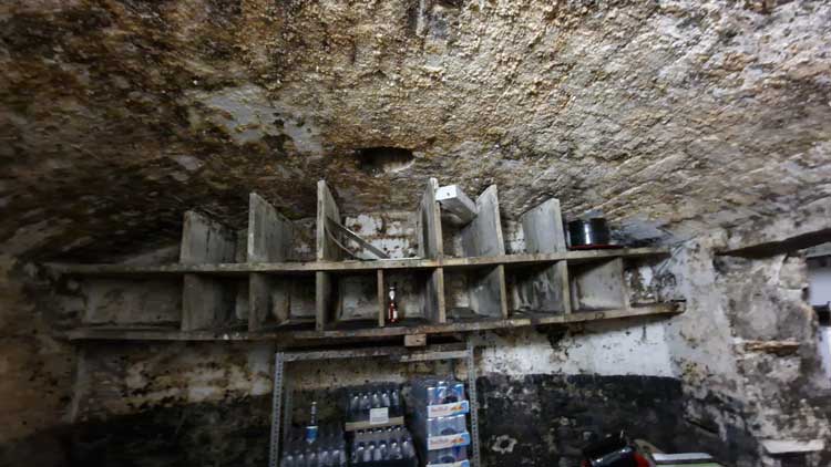 The cellar of the Viaduct Tavern.