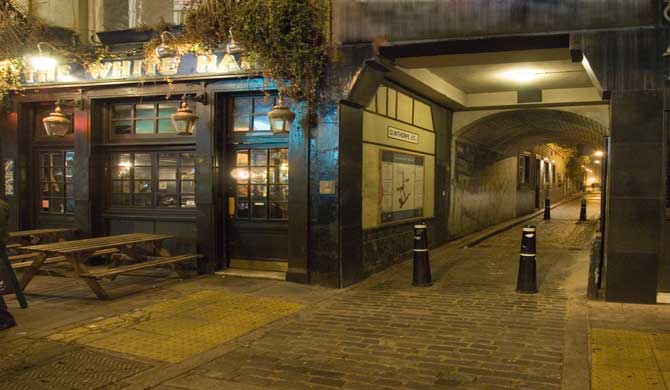 The White Hart pub from the Jack the Ripper Tour in London.